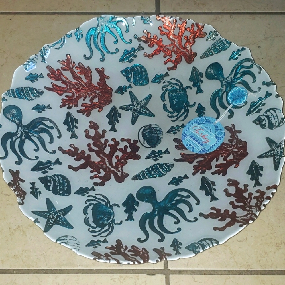 Decorative handcrafted under the sea bowl